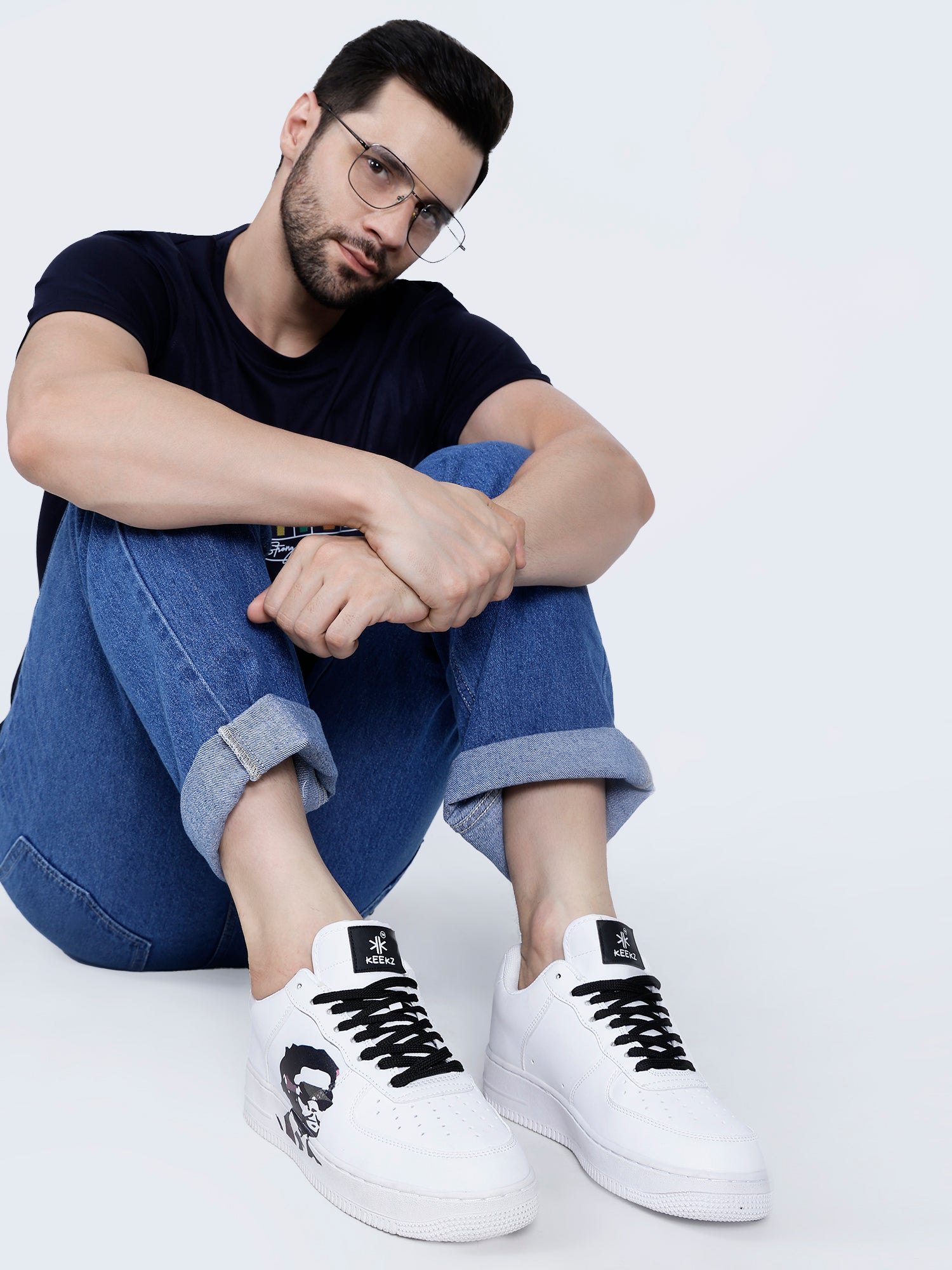 KEEKZ Men Printed Laced-Up Casual Sneakers