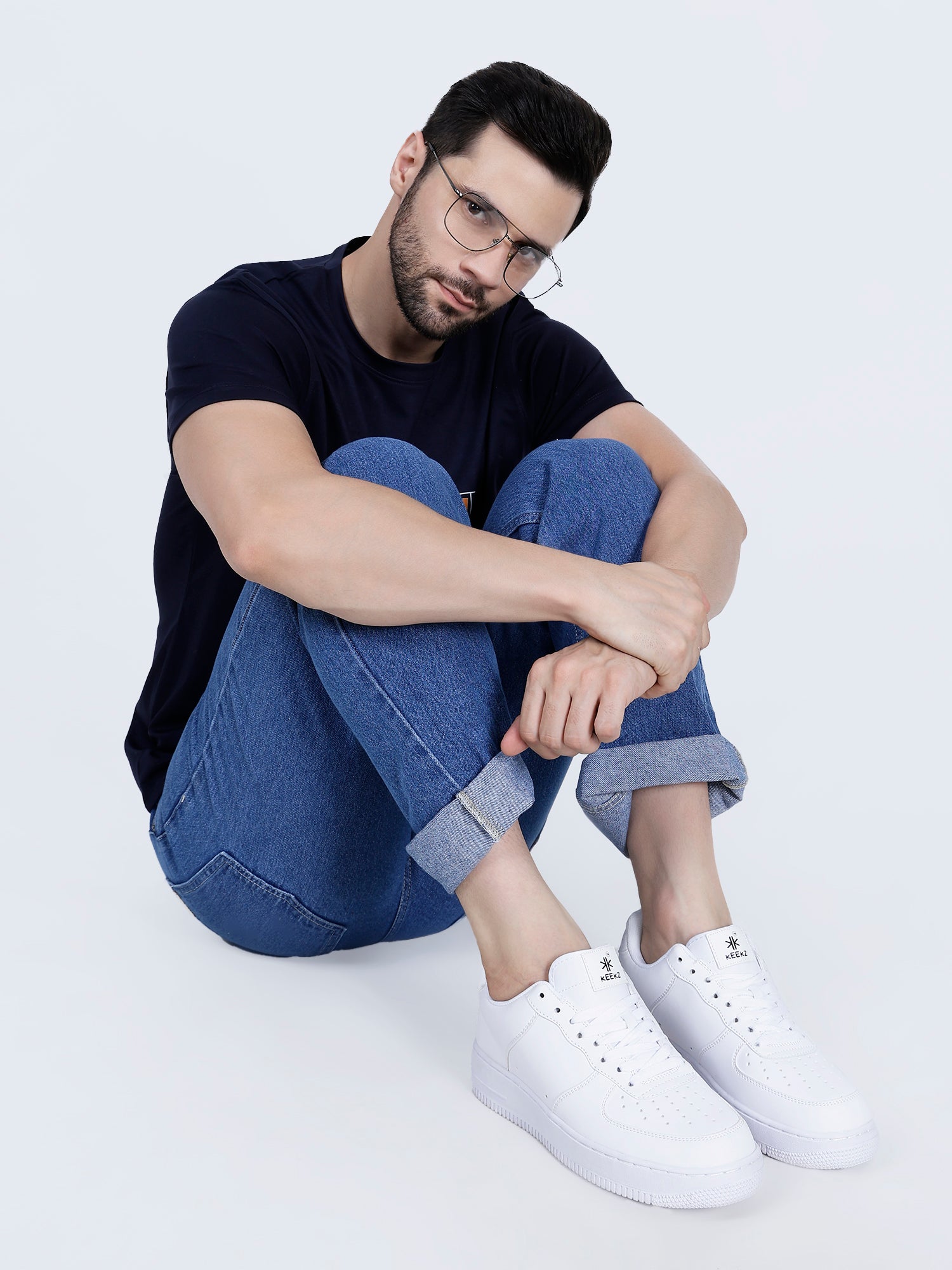 KEEKZ Men Solid Laced-Up Casual Sneakers: Classic Style