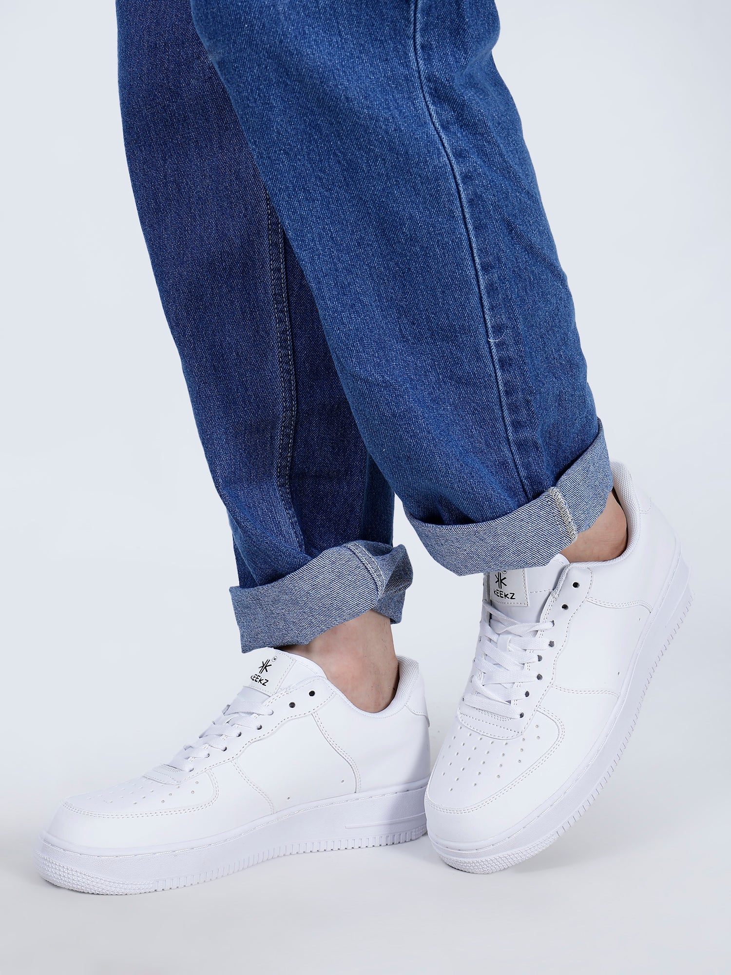 KEEKZ Men Solid Laced-Up Casual Sneakers: Classic Style