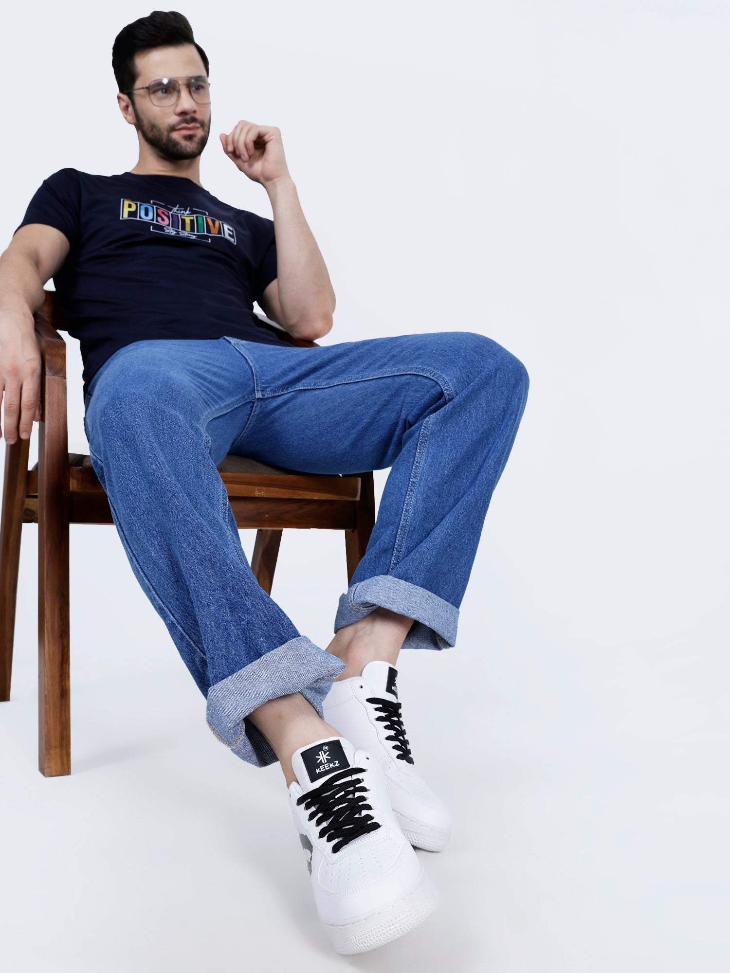 KEEKZ Men Printed Laced-Up Casual Sneakers