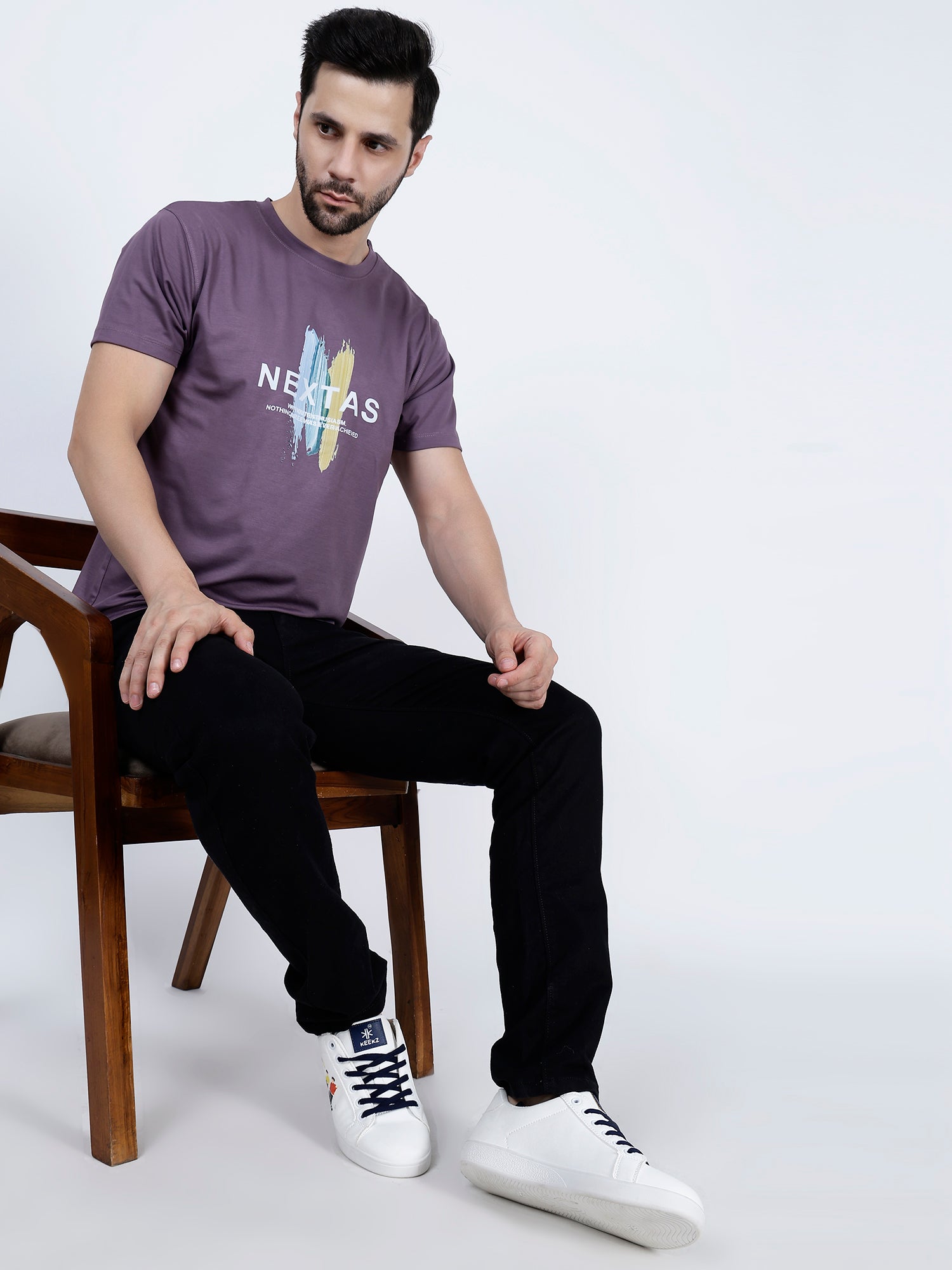 KEEKZ Men Printed Laced-Up Casual Sneakers