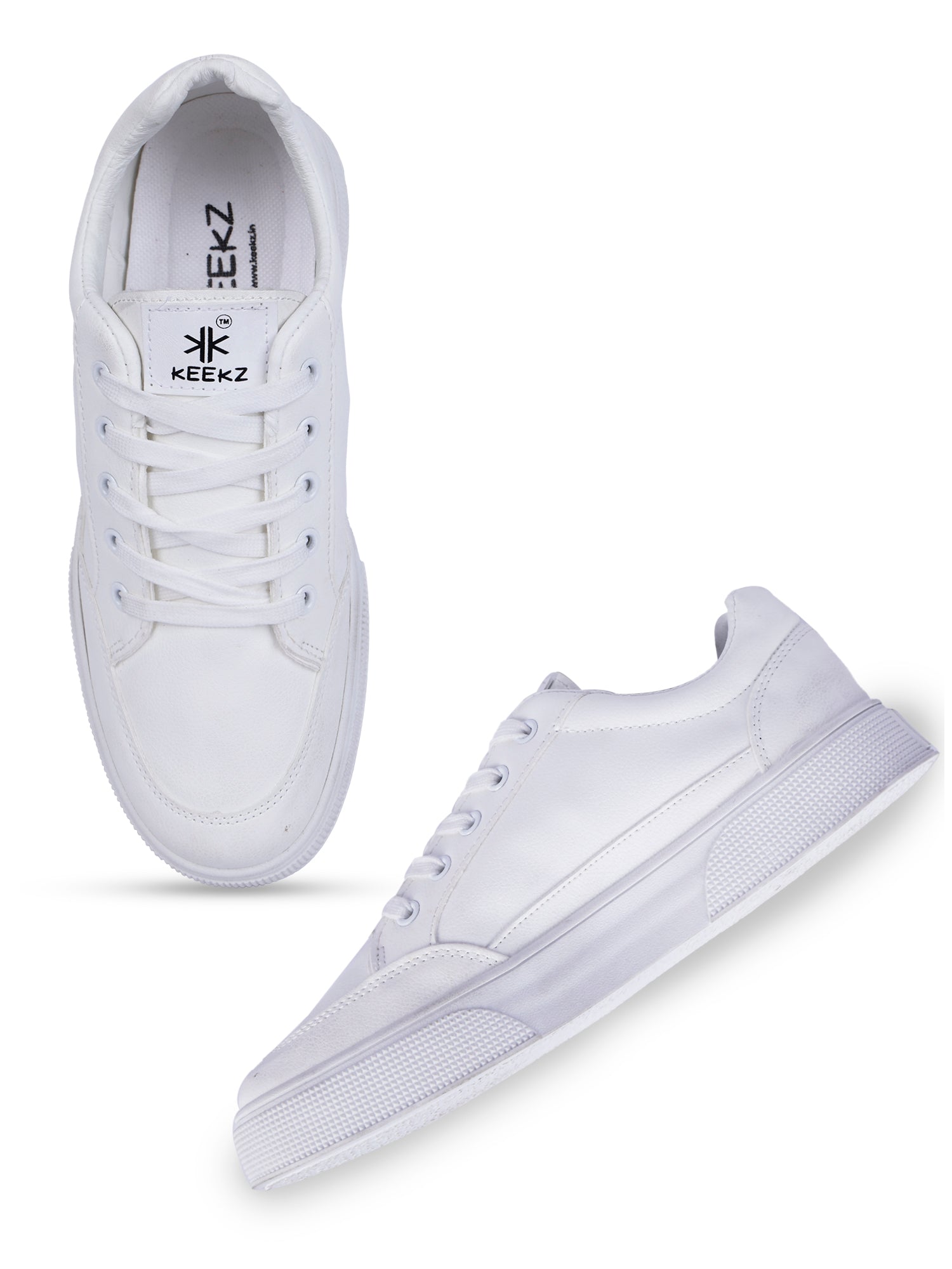KEEKZ Men Solid Laced-Up Mid Heel Casual Sneakers