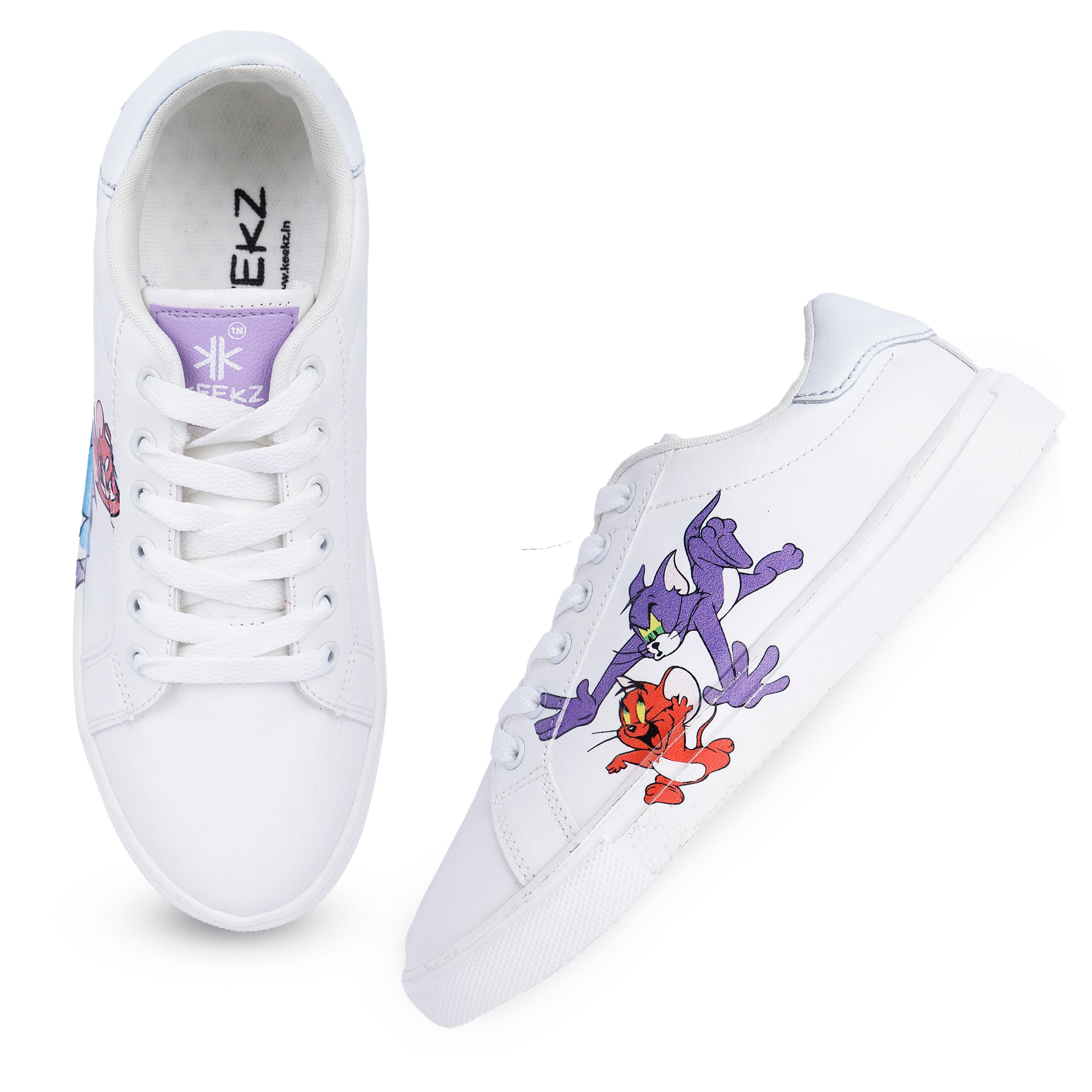 KEEKZ Girls Printed Laced-Up Casual Sneakers