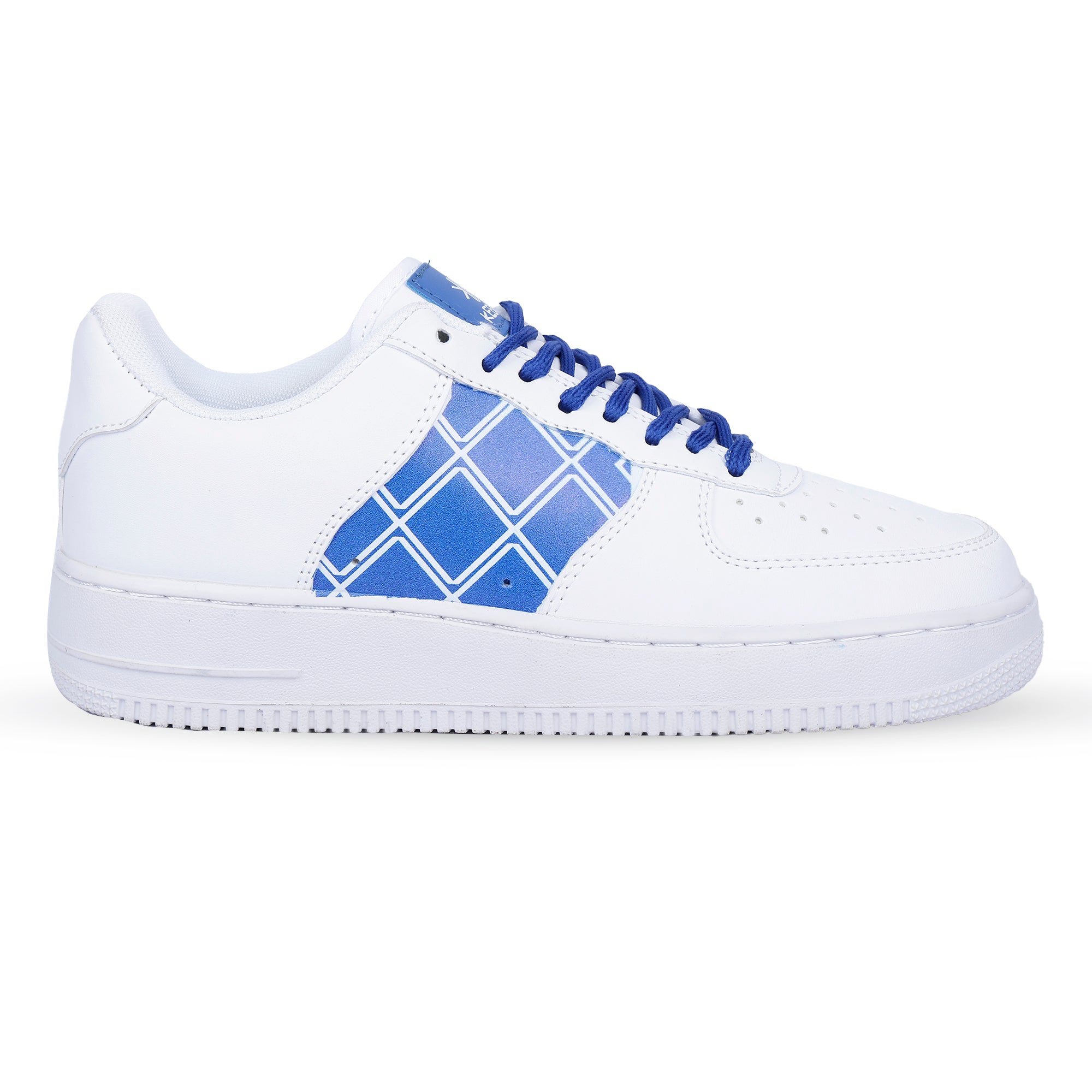 KEEKZ Girls Printed Laced-Up Casual Sneakers (White)