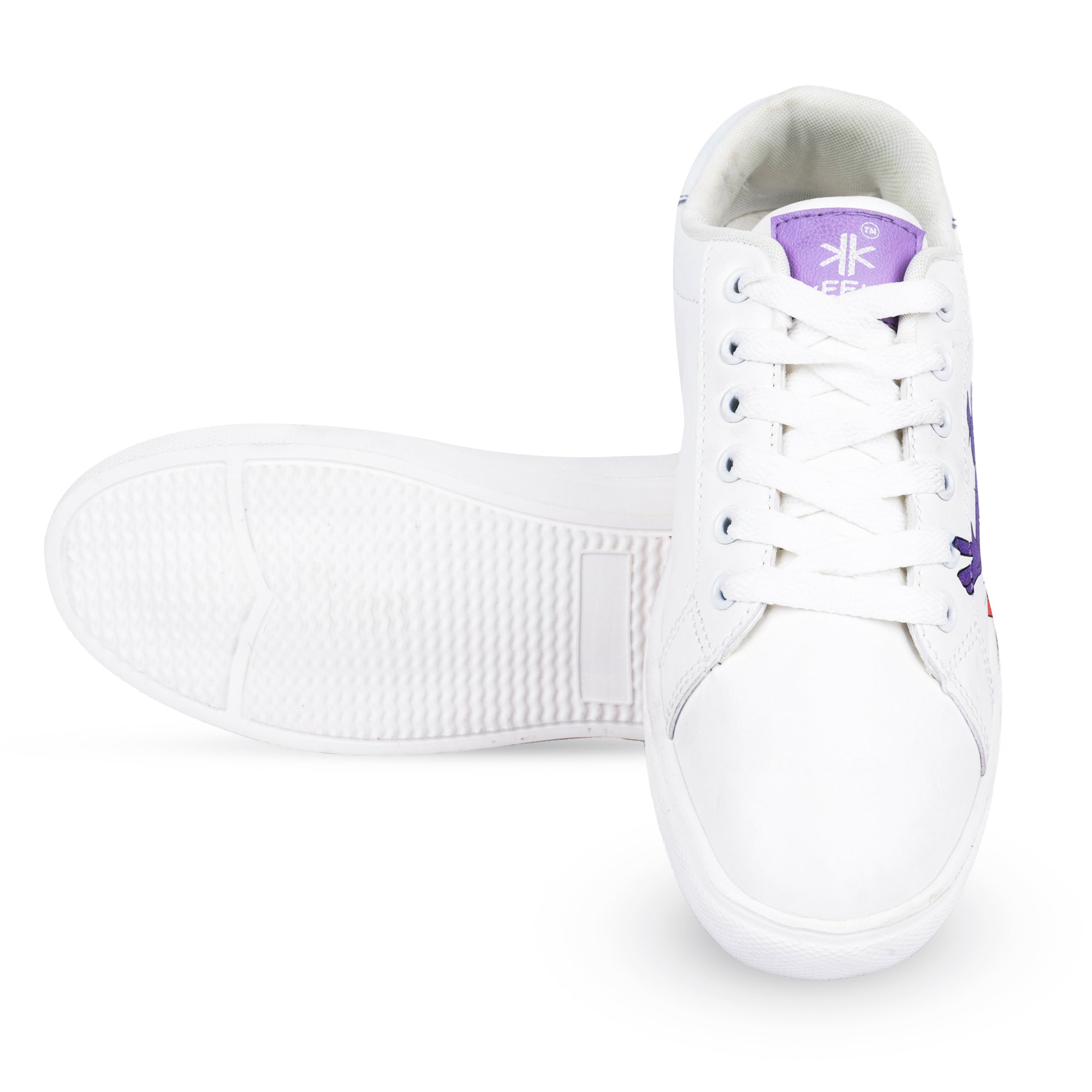 KEEKZ Girls Printed Laced-Up Casual Sneakers