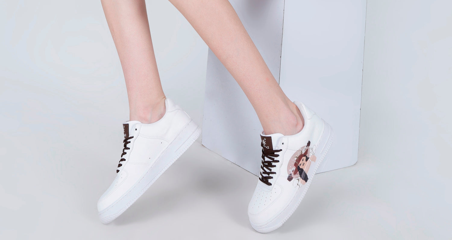 KEEKZ Girls Printed Laced-Up Casual Sneakers