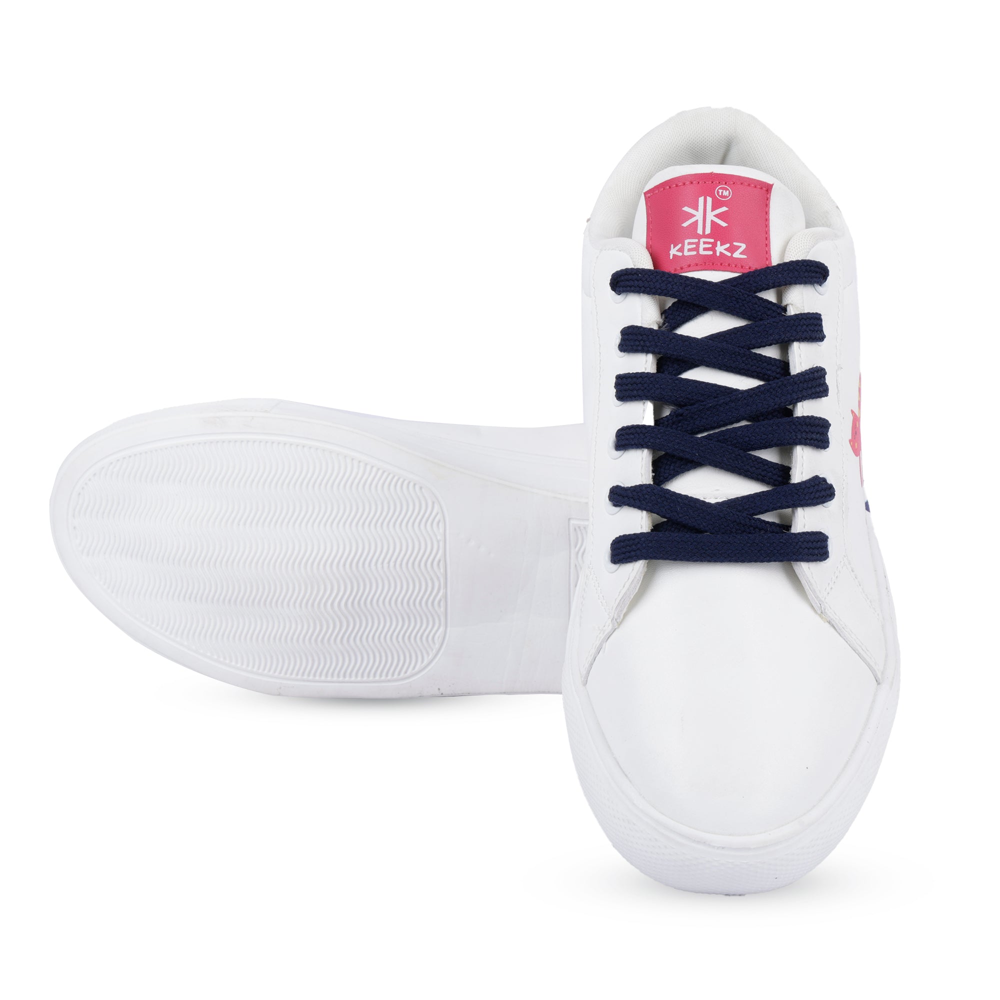 KEEKZ Girls Printed Laced-Up Casual Sneakers