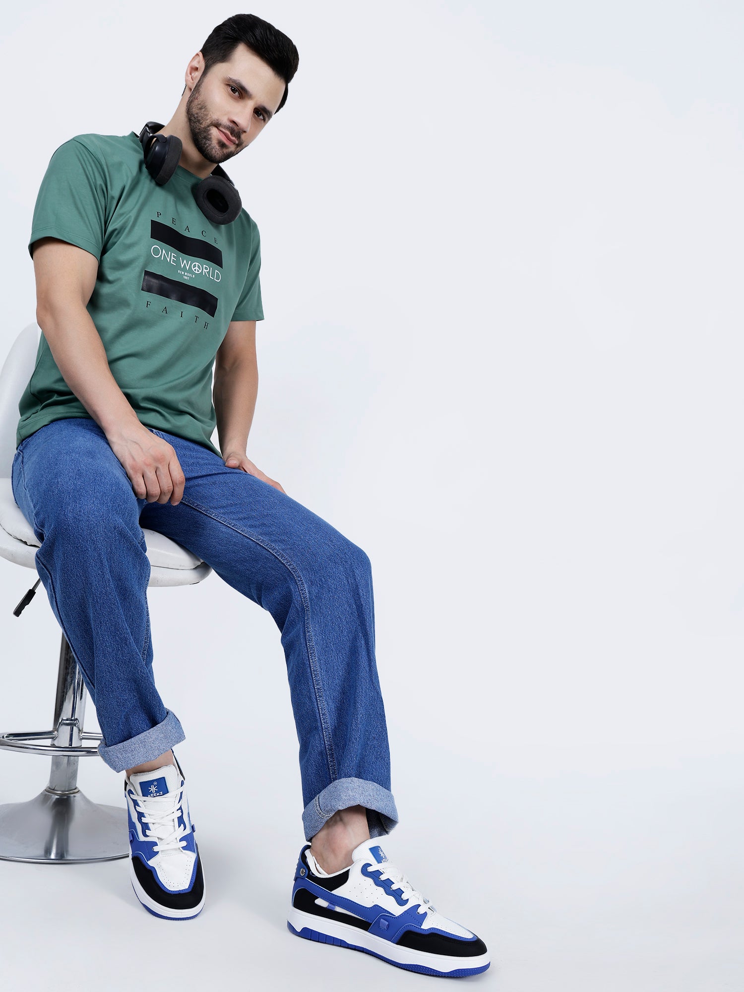 KEEKZ Men Colored Laced-Up Casual Sneakers