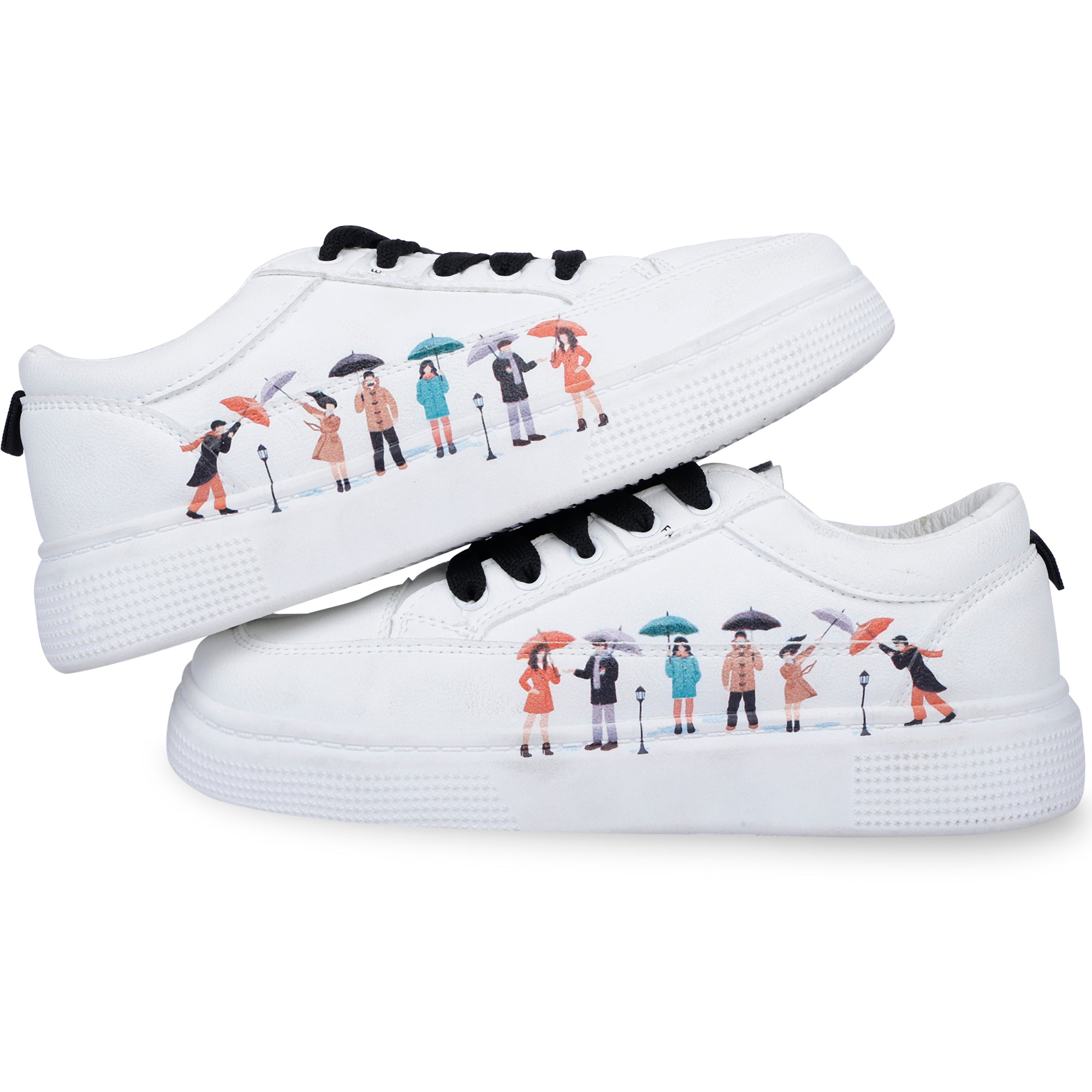 KEEKZ Women Printed Laced-Up Casual Sneakers