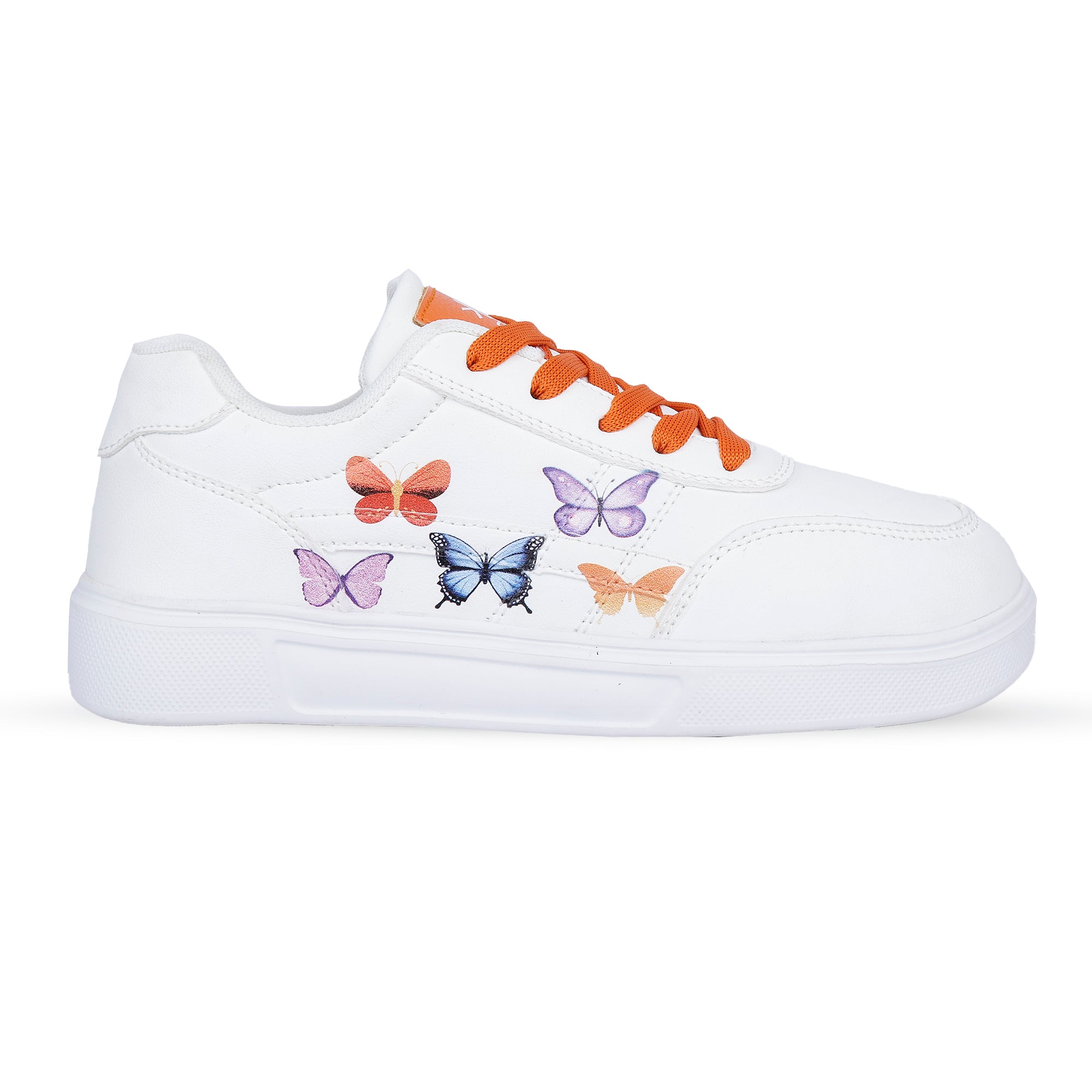 KEEKZ Girls Printed Striped Laced-Up Casual Sneakers