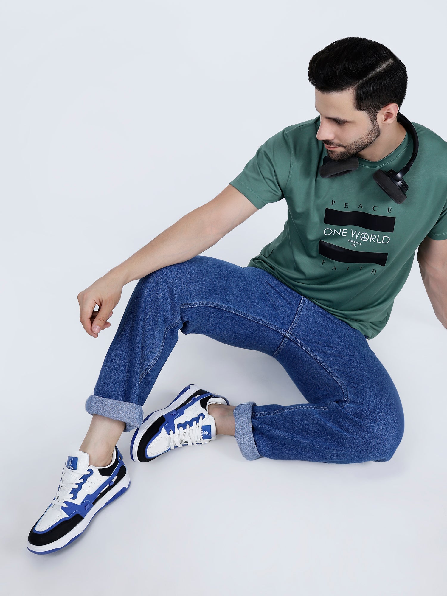KEEKZ Men Colored Laced-Up Casual Sneakers