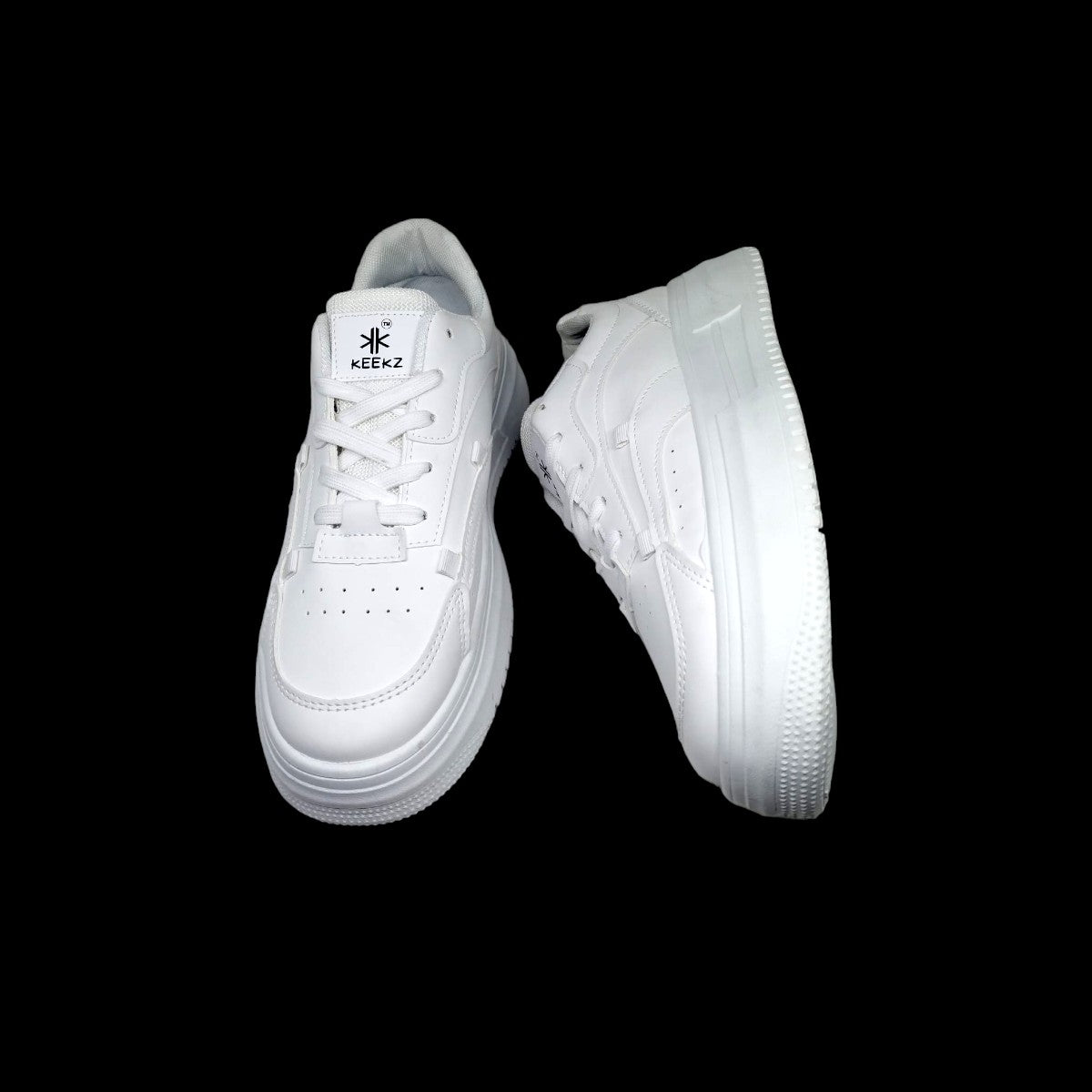 KEEKZ Men High Heel Solid Laced-Up Casual Sneakers