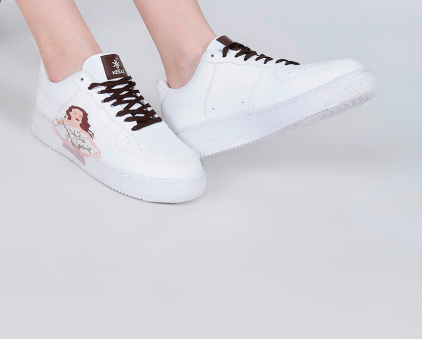 KEEKZ Girls Printed Laced-Up Casual Sneakers