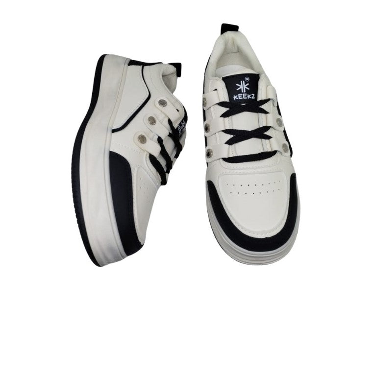 KEEKZ Girls Colored Laced-Up Casual Sneakers
