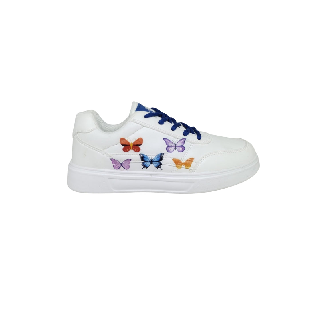 KEEKZ Girls Printed Striped Laced-Up Casual Sneakers