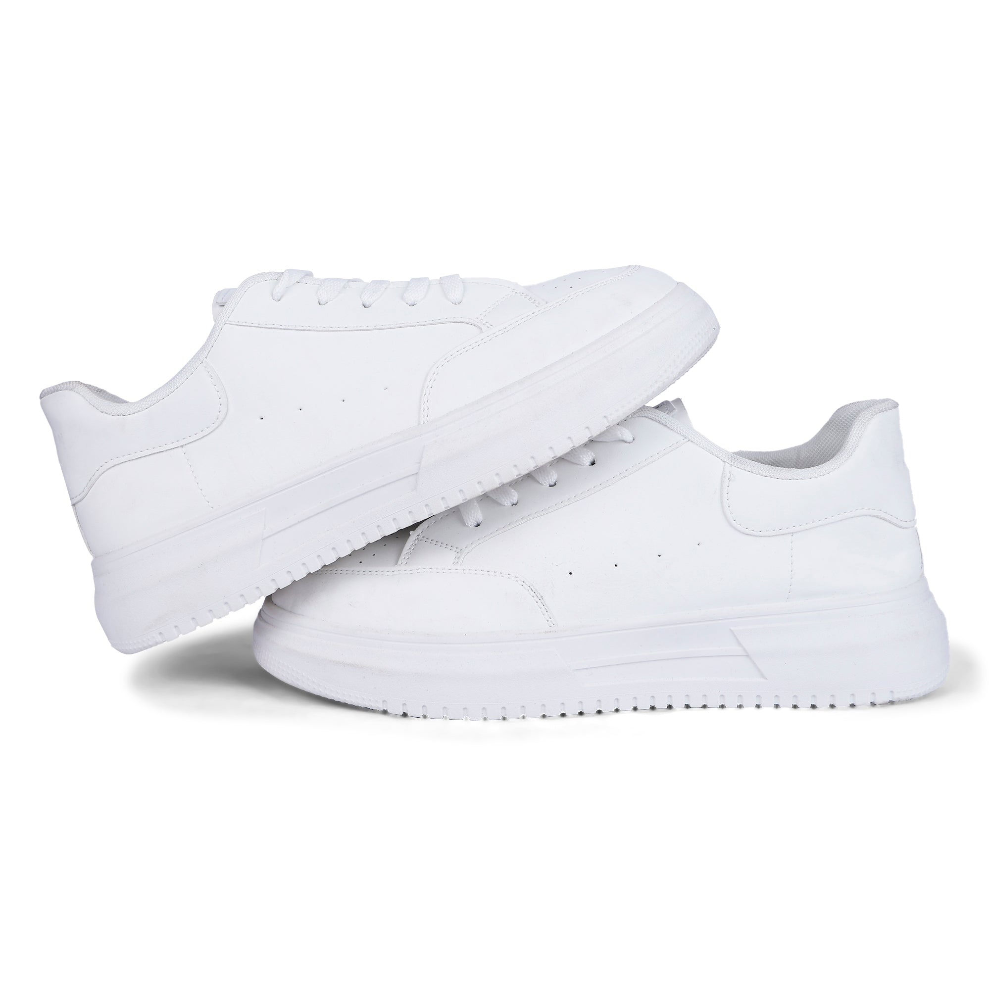 KEEKZ Men Perforated Laced-Up High Heel Casual Sneakers