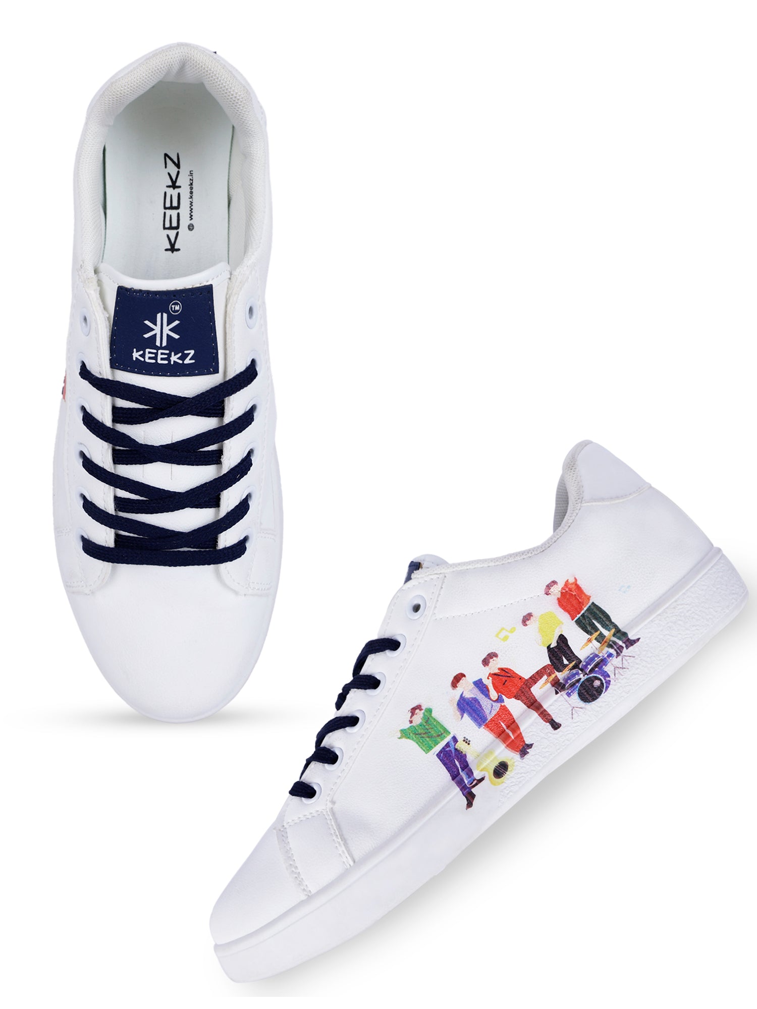 KEEKZ Men Printed Laced-Up Casual Sneakers