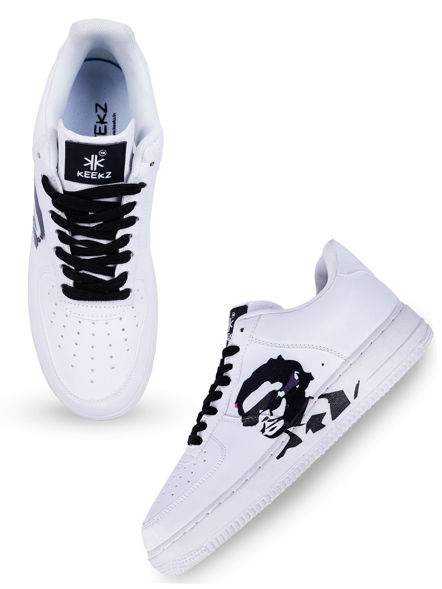 KEEKZ Men Printed Laced-Up Casual Sneakers