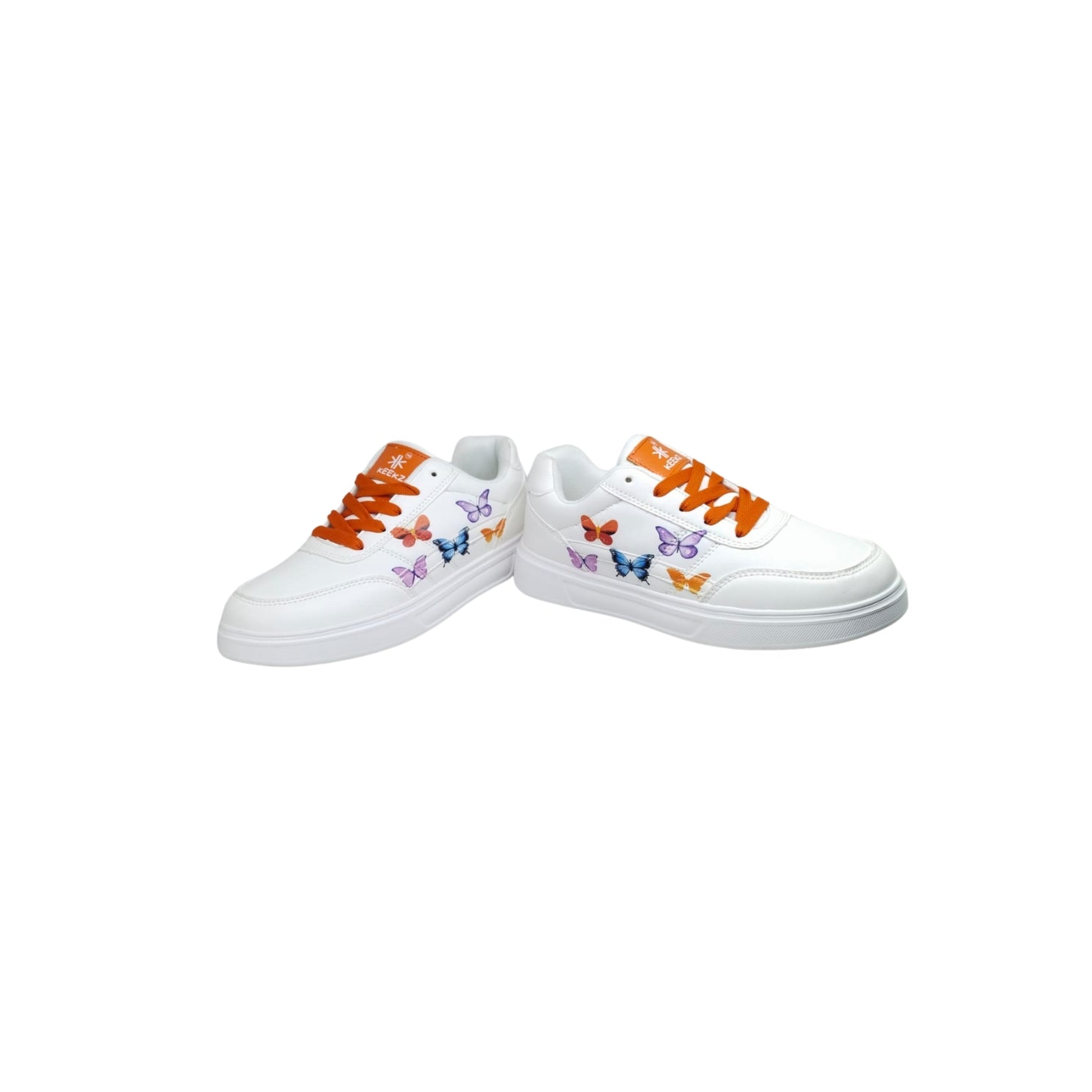 KEEKZ Girls Printed Striped Laced-Up Casual Sneakers