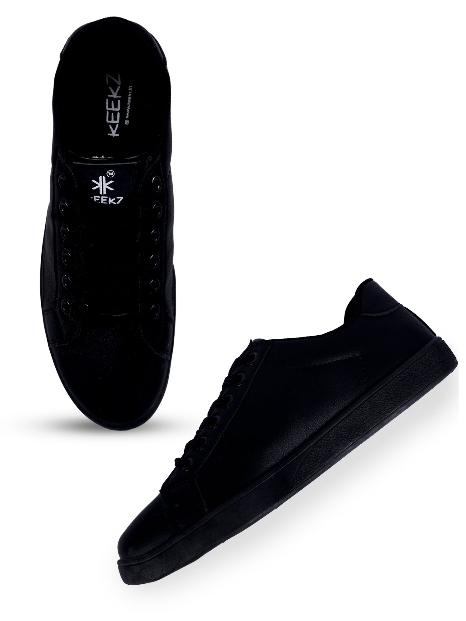 KEEKZ Men Solid Laced-Up Casual Sneakers: Classic Style