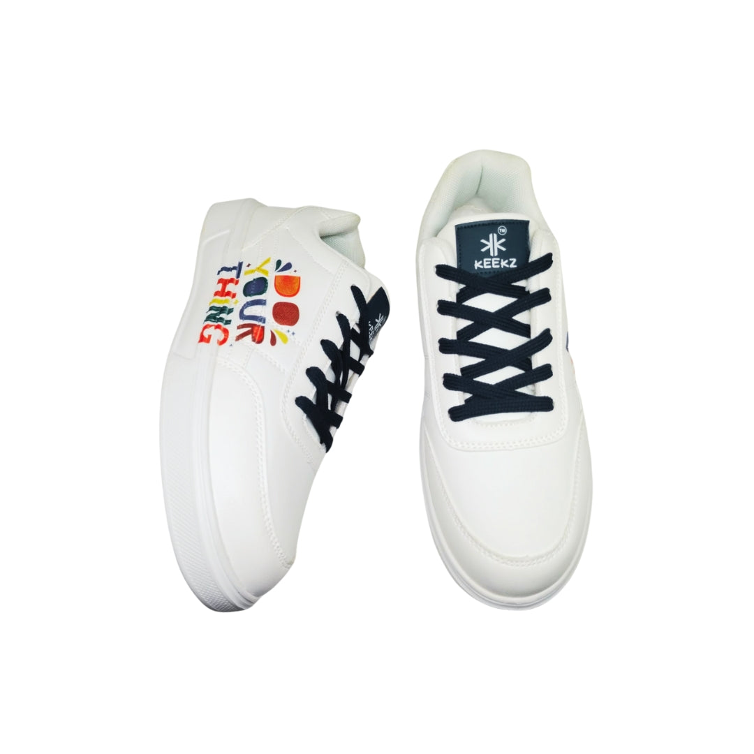 KEEKZ Men Printed Striped Laced-Up Casual Sneakers: Classic Style