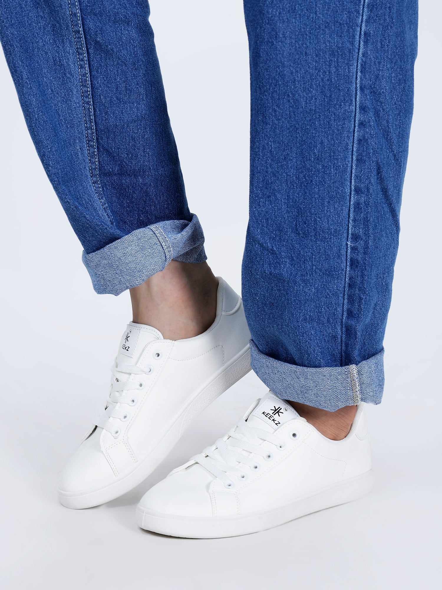 KEEKZ Men Solid Laced-Up Casual Sneakers: Classic Style