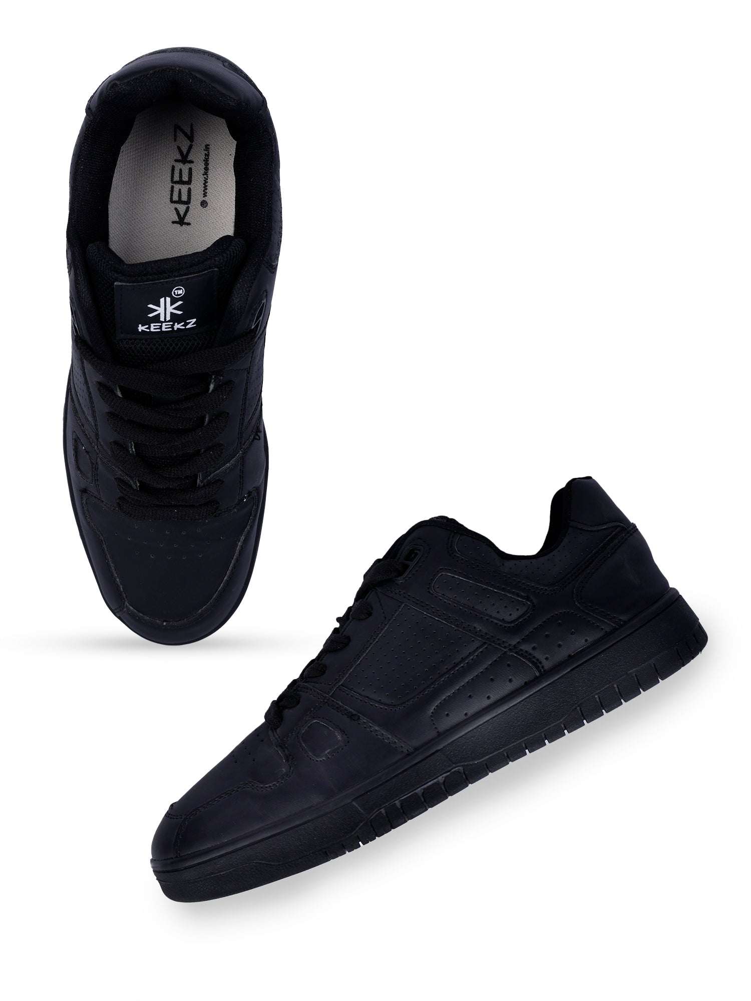 KEEKZ Men Perforated Laced-Up Casual Sneakers