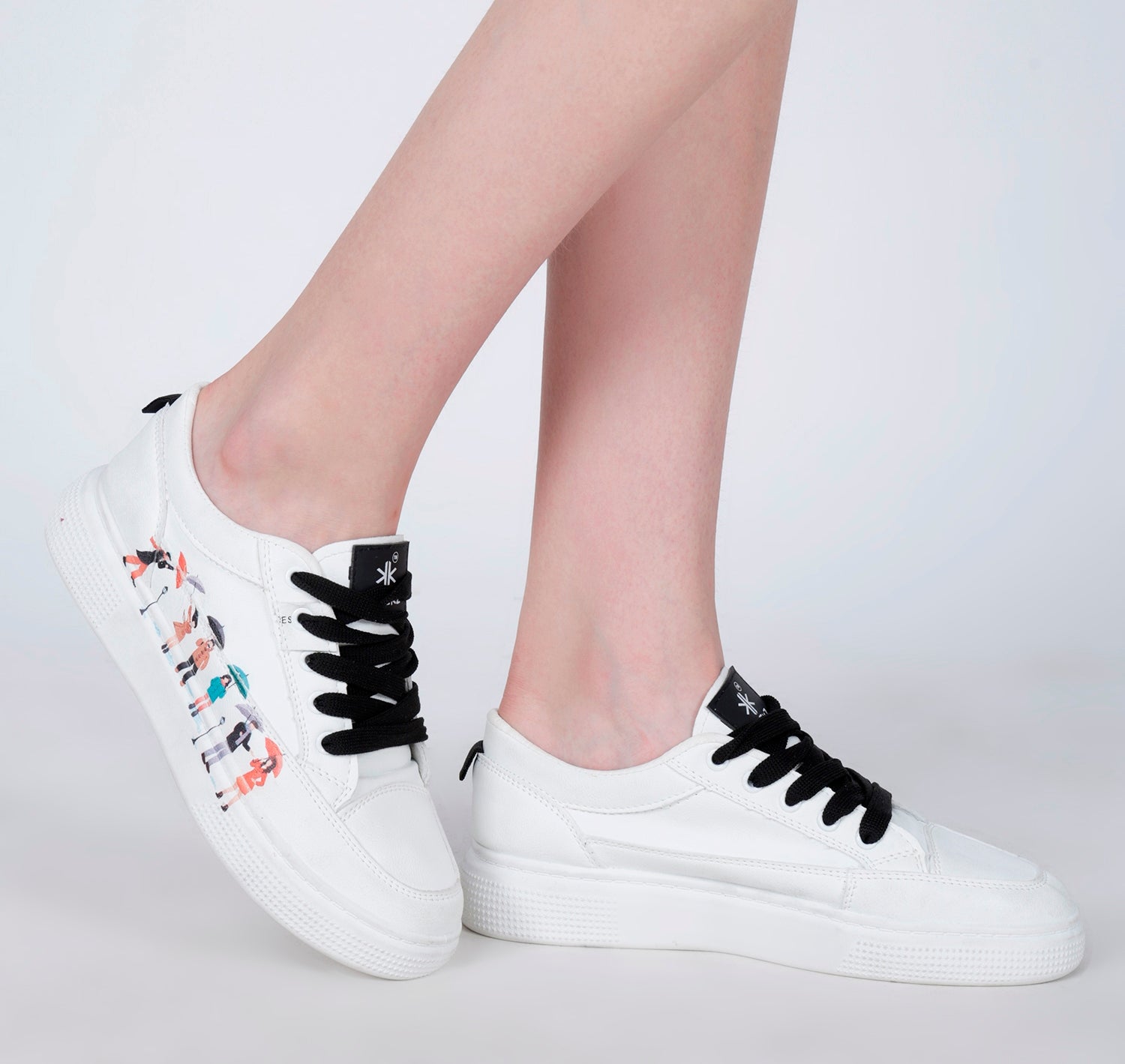 KEEKZ Girls Printed Laced-Up Casual Sneakers