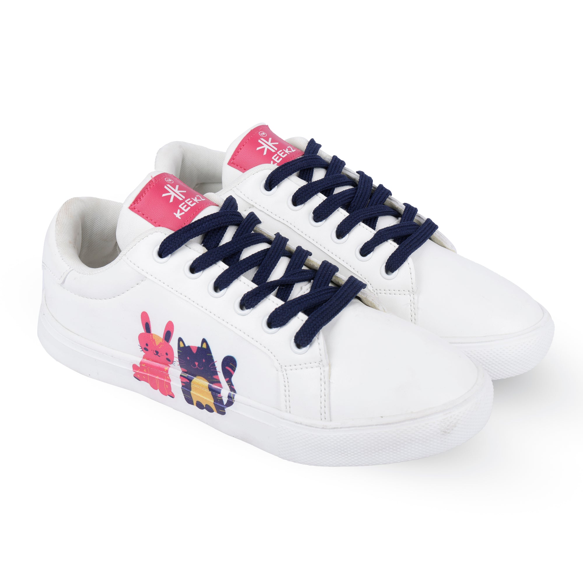 KEEKZ Girls Printed Laced-Up Casual Sneakers