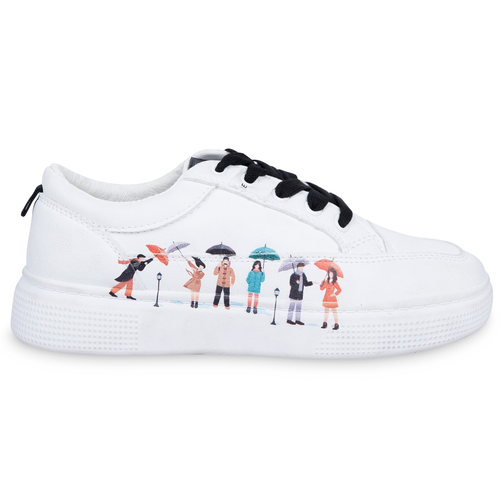 KEEKZ Girls Printed Laced-Up Casual Sneakers