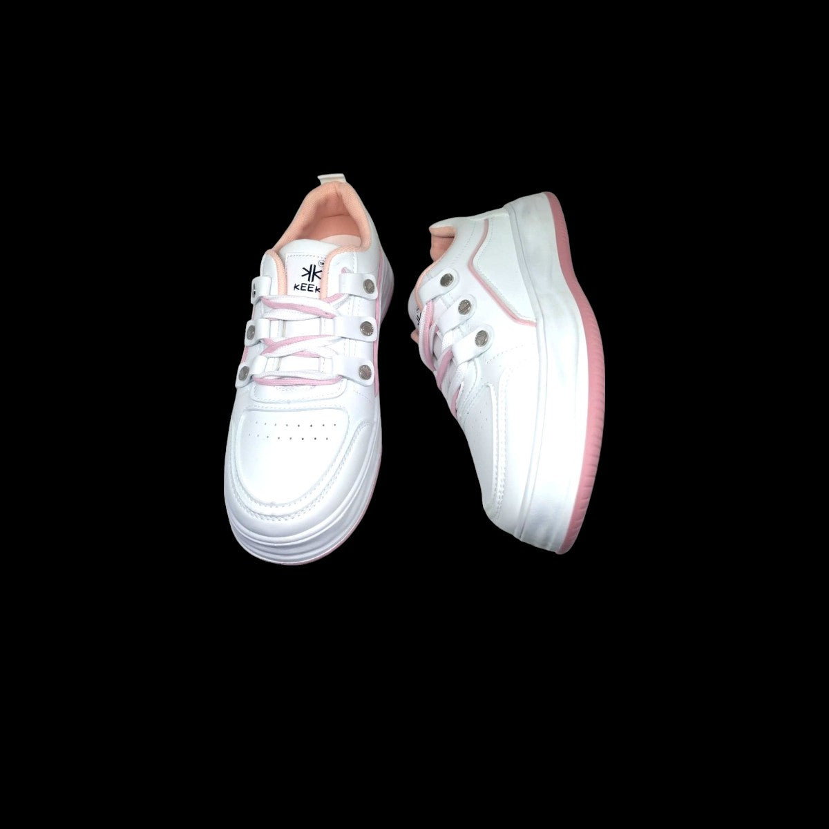 KEEKZ Girls Colored Laced-Up Casual Sneakers