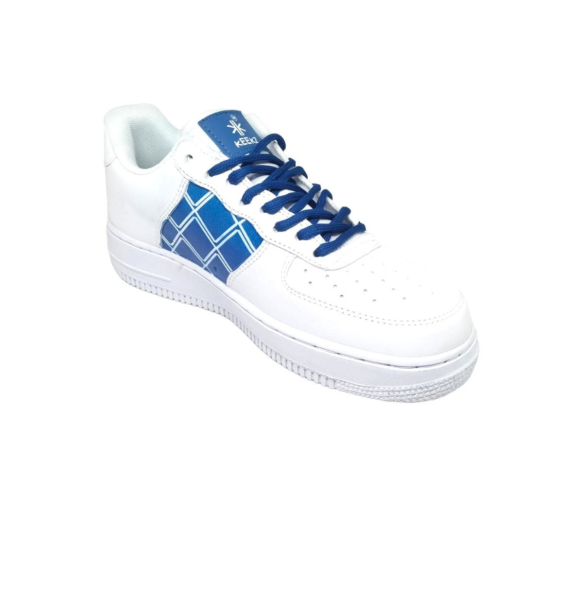 KEEKZ Boys Printed Laced-Up Casual Sneakers (White)