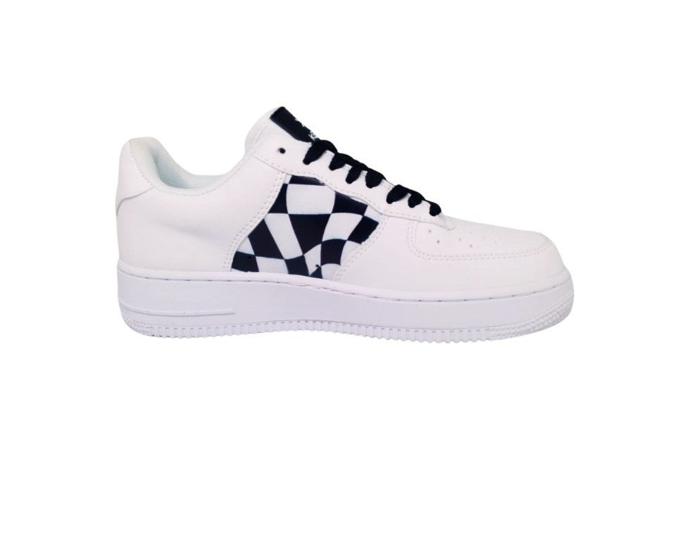 KEEKZ Boys Printed Laced-Up Casual Sneakers (White)