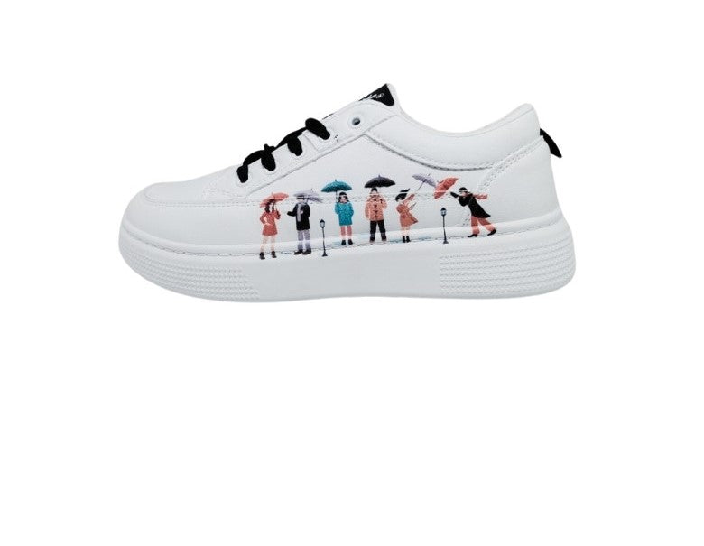 KEEKZ Girls Printed Laced-Up Casual Sneakers